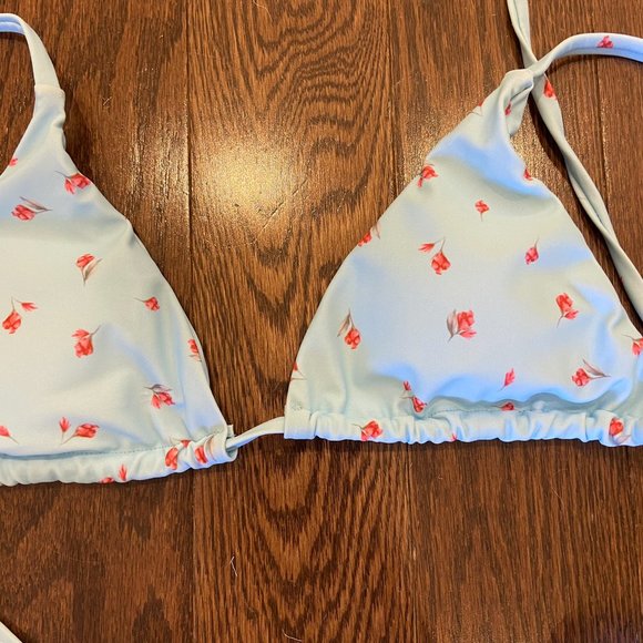 NWOT Blue Pink Flower Bikini - Size XS / S - Picture 3 of 4
